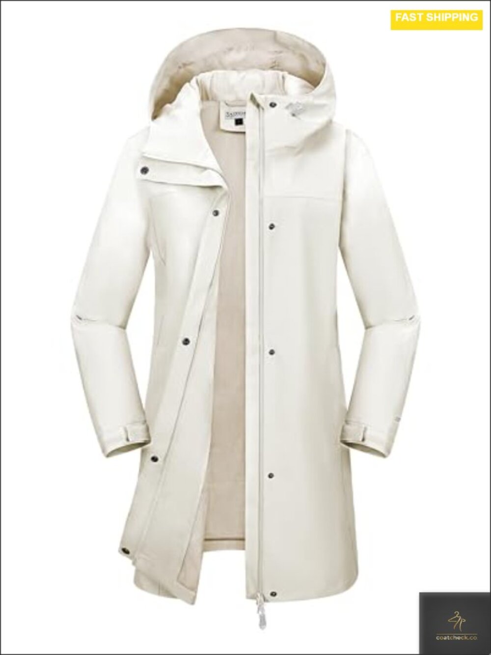 Women's Waterproof Long Rain Jacket with Hood | 10000mm Breathable Lightweight